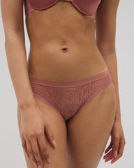 Soma Bikini Panty with Stretch Lace - CLAY ROSE | Soma discount