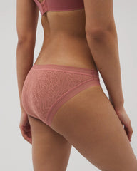 Soma Bikini Panty with Stretch Lace - CLAY ROSE | Soma discount