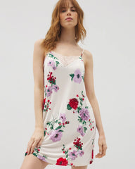 Lace Trim Chemise - RHAPSODY FLORAL SUGAR | Soma discount