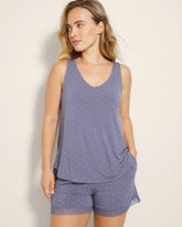 Printed V-Neck Pajama Tank - ON THE DOT EARL GRAY | Soma near me