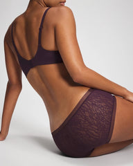 Soma Boyshort Panty with Stretch Lace - PLUM PERFECT | Soma Online
