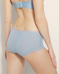Soma Boyshort Panty with Stretch Lace - DUSTY BLUE | Soma sale
