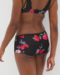 Boyshort Panty with Enchanting Lace - RHAPSODY FLORA MINI BLACK | Soma Online