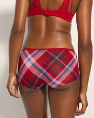 Boyshort Panty with Enchanting Lace - SNUGGLE UP PLAID M BIAS R | Soma for sale