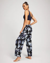 Satin Trim Pajama Pant - WHIMSICAL WINGS BLK MID | Soma sale