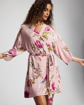 Kimono Short Robe - FEATHERED FANCY PINK | Soma Online
