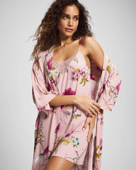 Kimono Short Robe - FEATHERED FANCY PINK | Soma Online