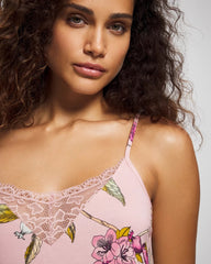 Lace Trim Chemise - FEATHERED FANCY PINK | Soma outlet