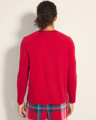 Men's Henley Pajama Top - PAINT THE TOWN RED | Soma Online