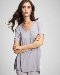 Short Sleeve Pajama Tunic Tee - MOONSTONE | Soma for sale