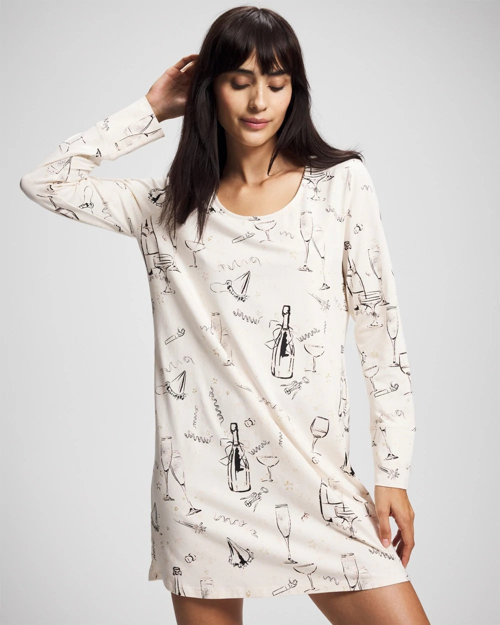 Long-Sleeve Sleepshirt - FIZZ THE SEASON FOIL | Soma sale