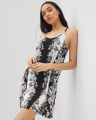 Flyaway Chemise - STAMPED FLORAL SCARF BLK | Soma near me