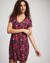 Short Sleeve Sleepshirt - HOLLY JOLLY RED VELVET | Soma near me