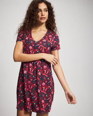 Short Sleeve Sleepshirt - HOLLY JOLLY RED VELVET | Soma near me