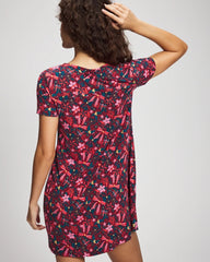 Short Sleeve Sleepshirt - HOLLY JOLLY RED VELVET | Soma near me