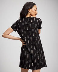 Short Sleeve Sleepshirt - CHAMPAGNE POP BLACK/FOIL | Soma sale