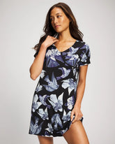 Short Sleeve Sleepshirt - WHIMSICAL WINGS BLK MID | Soma for sale