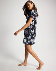 Short Sleeve Sleepshirt - WHIMSICAL WINGS BLK MID | Soma for sale