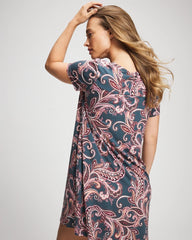 Short Sleeve Sleepshirt - IMPERIAL PAISLEY MD PET | Soma sale