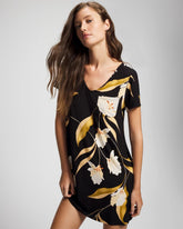 Short Sleeve Sleepshirt - MYSTIC BLOOMS BLACK MID | Soma discount