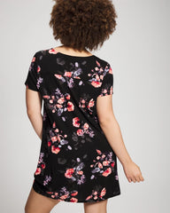 Short Sleeve Sleepshirt - FLORAL DREAMS BLACK | Soma Online