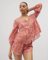 Cotton Voile Long Sleeve Pajama Top - SHOW OFF PAISLEY P GUAVA | Soma for sale