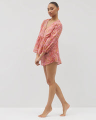 Cotton Voile Long Sleeve Pajama Top - SHOW OFF PAISLEY P GUAVA | Soma for sale
