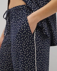 Piped Crop Pajama Pants - DOT OBSESSED NAVY | Soma discount