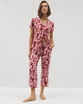 Piped Crop Pajama Pants - KASHMIR PAISLEY KISS | Soma Online