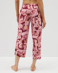Piped Crop Pajama Pants - KASHMIR PAISLEY KISS | Soma Online