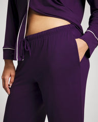 Solid Piped Pajama Pant - BLACKBERRY | Soma discount