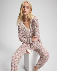 Banded Ankle Pajama Pant - PATTERNED PIECES CHAMP | Soma for sale