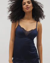 Lace-Trim Pajama Cami - NIGHTFALL NAVY | Soma on sale