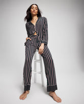 Printed Pajama Pant - MIDNIGHT STRIPE GREEN JOL | Soma for sale