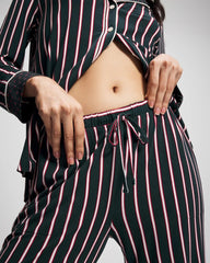 Printed Pajama Pant - MIDNIGHT STRIPE GREEN JOL | Soma for sale