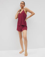 Geo Lace Pajama Short - GARNET | Soma near me