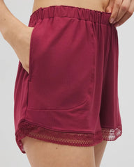 Geo Lace Pajama Short - GARNET | Soma near me