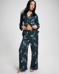 Pajama Pants - MIDNIGHT CRANES BLUE | Soma on sale