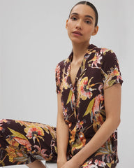 Short Sleeve Notch Collar Pajama Top - PARROT-DISO PLUME G PLUM | Soma on sale