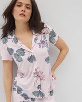 Short Sleeve Notch Collar Pajama Top - FLORAL HAVEN SUGAR COATED | Soma for sale