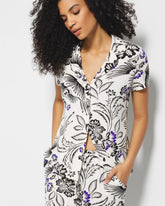 Short Sleeve Notch Collar Pajama Top - FLY BY NIGHT CHMPGNE DRMS | Soma outlet