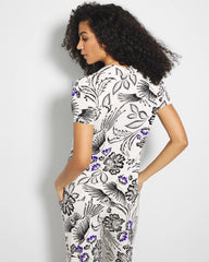 Short Sleeve Notch Collar Pajama Top - FLY BY NIGHT CHMPGNE DRMS | Soma outlet