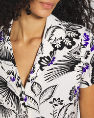 Short Sleeve Notch Collar Pajama Top - FLY BY NIGHT CHMPGNE DRMS | Soma outlet