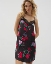 Lace Trim Chemise - RHAPSODY FLORA BLACK | Soma near me