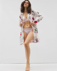 Short Robe With Lace - RHAPSODY FLORAL SUGAR | Soma for sale