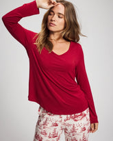 Classic Long Sleeve Pajama Top - PAINT THE TOWN RED | Soma discount