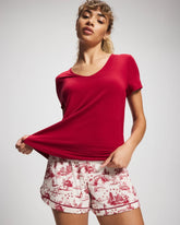 Classic Pajama Top - PAINT THE TOWN RED | Soma near me