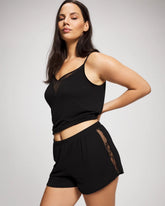 Lace Relaxed Pajama Short - BLACK | Soma Online