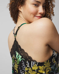 Lace Pajama Cami - OASIS PALMS BLACK/WS | Soma outlet