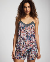 Mesh Trim Pajama Cami - PETAL MOSAIC PETROL | Soma sale